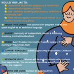 Promotional information for ESOL for pregnancy, Huddersfield